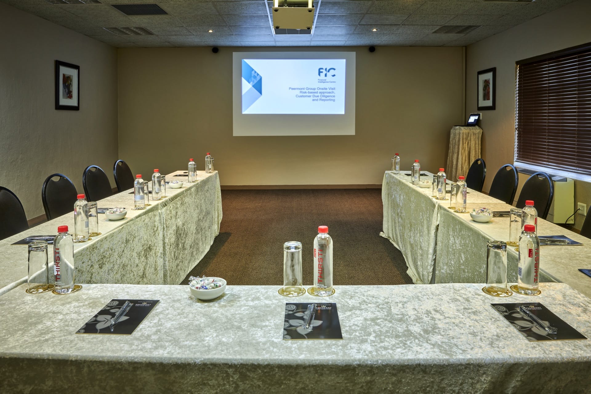 The Meeting Post conference venue set up U-shape at Frontier Inn, Bethlehem